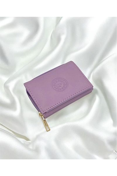 zauram Women's Lilac Sports Multi-Pocket Wallet