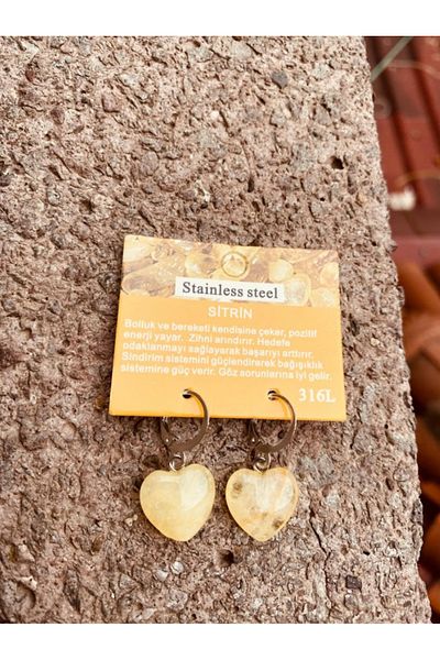 Bizde Ne Yok ki Natural Stone Earrings 15Pcs Different Natural Stone Earrings (the Product Image Can Be Loaded 8Pcs)