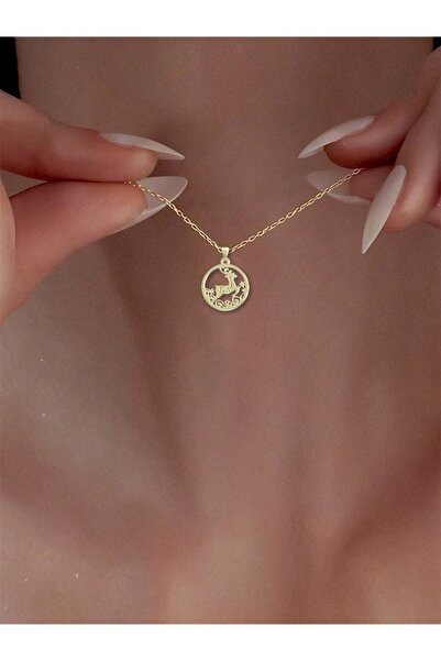 JEWELAi 14 ayar altın Geyik Kolye Ucu 0.5 gr, KC11562 Kodlu