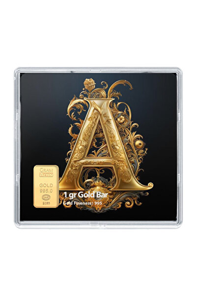 JEWELAi 24 ayar altın A Harfi külçe 1 gr, TS31419 Kodlu