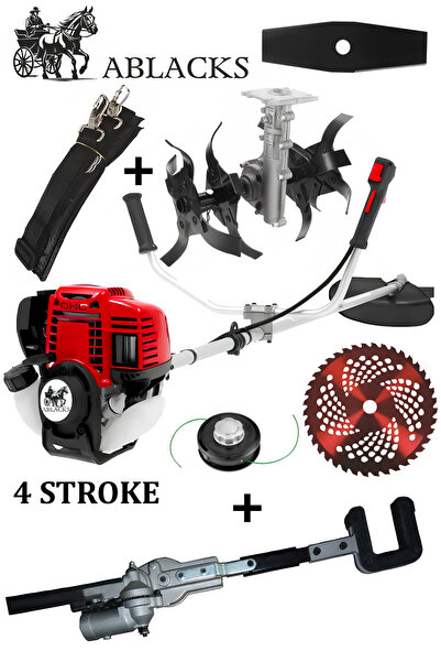 ABLACKS 4 Zamanlı Profesyonel Yan Tırpan + Ağaç Silkeleme + Akrep Çapa Aparatı