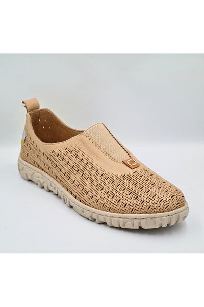 Mammamia D25YS-665 Sand Color Γνήσιο δέρμα Ανατομική Σόλα Γυναικεία καθημερινά παπούτσια