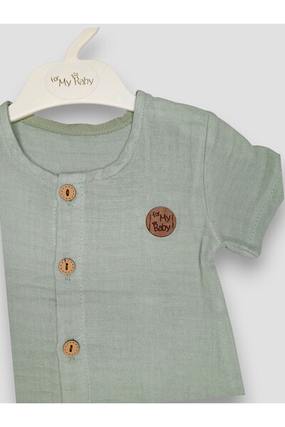 For My Baby Baby Muslin Snap Romper Summer Half