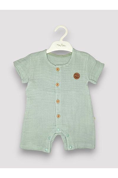 For My Baby Muslin Snap Jumpsuit Summer Half
