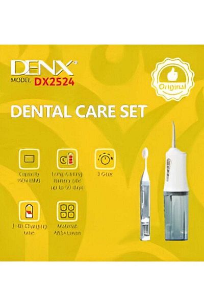 Denx مجموعة العناية بالأسنان | خيط تنظيف مائي ذكي لتنظيف ما بين الأسنان + فرشاة أسنان مبتكرة من دينيكس