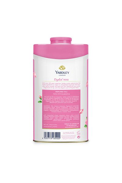 YARDLEY Perfumed Talc English Rose 250 g