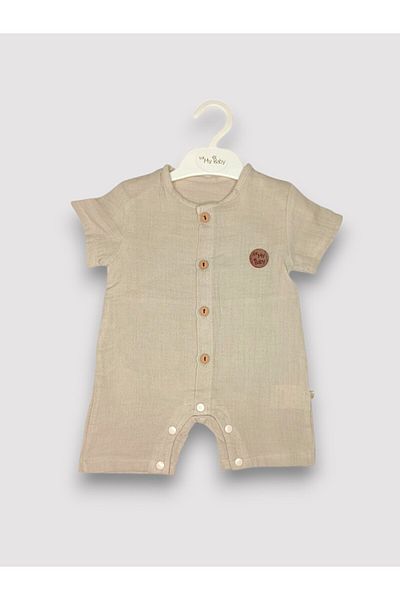 For My Baby Baby Muslin Snap Romper Summer Half