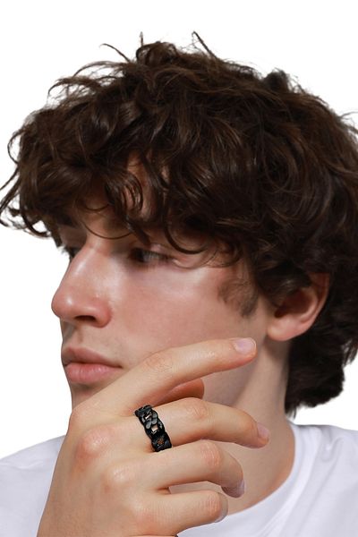 Heideman Schlichter Herren Ring - Arbor Schwarz, Modisch Sport Casual Basic