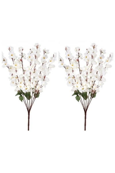 yapay çiçek evi DEKORATİF Yapay Çiçek Bahardalı Japon Kiraz Çiçeği 9 DALLI 40 cm 2 DEMET SÜSLEME