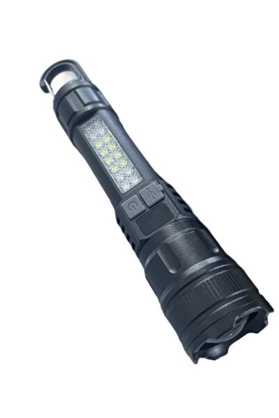 Kenko 5 Modlu Şarj Göstergeli Kancalı Pro El Feneri Cob Led Zoom Özellikli