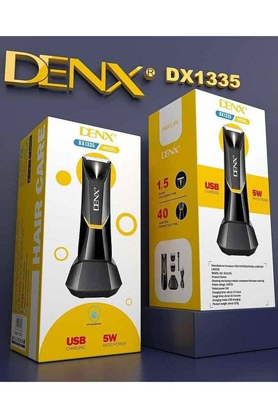 Denx ماكينة حلاقة احترافية صغيرة الحجم، سهلة التشذيب، مقاومة للماء ومقاومة للجسم، ماكينة حلاقة منزلية