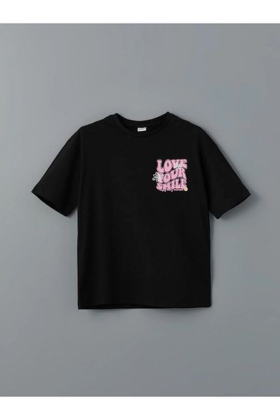 LC Waikiki Tricou pentru fetiță cu gât crew, pachet de 2