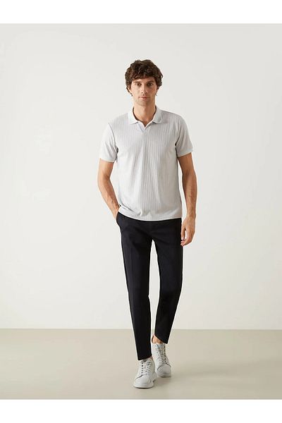 LC Waikiki Ανδρικό μπλουζάκι Polo Neck Απλό Χτενισμένο Βαμβακερό