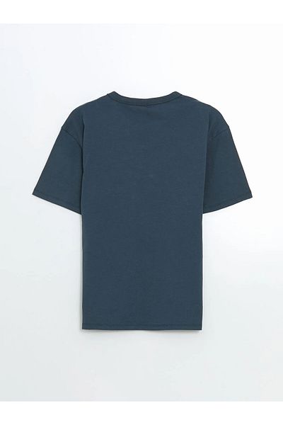 LC Waikiki Tricou pentru băiat din bumbac pieptănat cu decolteu