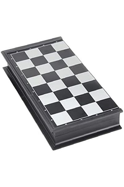 rexa Folding Chess Board Medieval Magnetic Chess Pieces Foldable Chessboard Chess Set Black 25x25cm