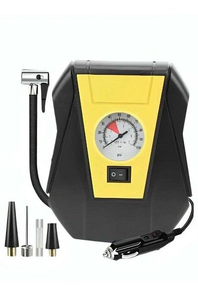Denx مضخة هواء DX1790، 70 واط، ضغط يصل إلى 100 رطل لكل بوصة مربعة، مع كابل بطول 3 أمتار لمختلف أنواع الإطارات