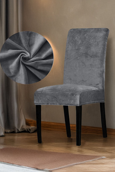 HANSARAYHOME HANSARAY İpek Görünümlü Kadife Sandelye Kılıf 1 adet