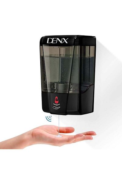 Denx موزع صابون أوتوماتيكي مثبت على الحائط بمنفذ USB وموزع سائل ذكي ومقاوم للماء وقابل لإعادة الشحن