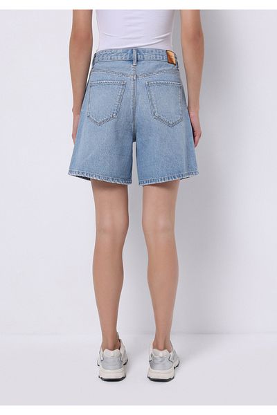 Colin's Mom Fit High Waist Straight Women's Indigo Jean Shorts