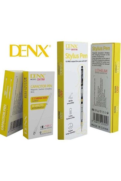 Denx قلم iPad مع شاحن Type-C للرسم والكتابة مع إمالة حقيقية وحساسية للضغط