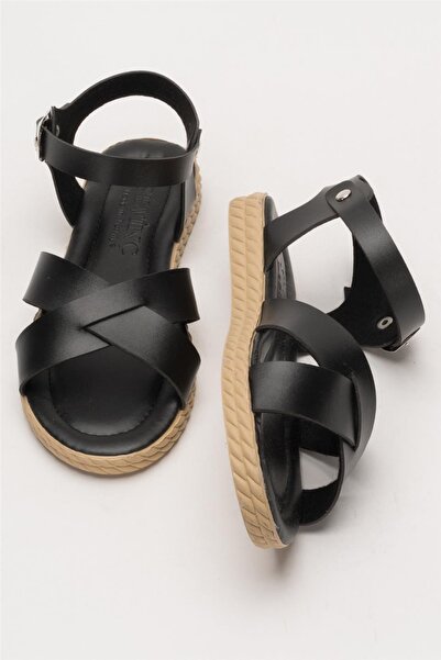 StWenn Black Women's Sandals Comfortable Light Sole