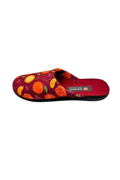 GEZER Women's Red Slippers With Fruit Print Size 40, 24.5 Centimeters – Comfortable And Warm