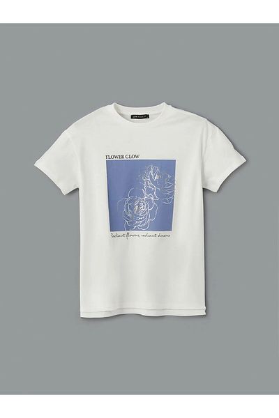 LC Waikiki Tricou de damă cu gât cu flori