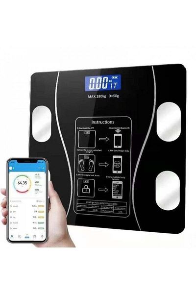 Denx ميزان مراقبة الجسم (3-180 كجم) بلوتوث - ذكي - يعمل بسلك شحن