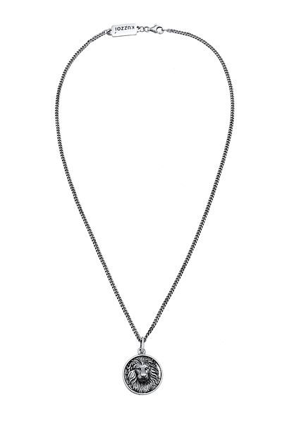 KUZZOI Necklace Herren Löwe Sternzeichen Massiv 925 Silber