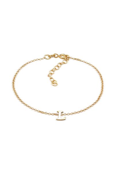 ELLI Bracelet Ladies Pendant Letter L Basic In 925 Sterling Silver