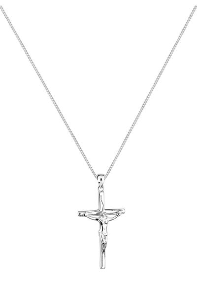 ELLI Halskette Damen Kreuz Anhänger Glaube Religion Klassisch in 925 Sterling Silber