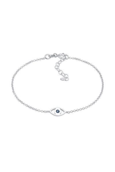 ELLI Armband Damen Anhänger Evil Eye Basic mit Kristallen in 925 Sterling Silber