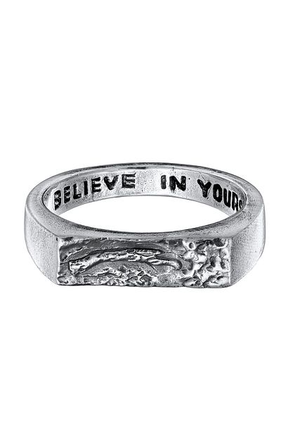 HAZE & GLORY Ring Rauher Barren Siegelring 925 Silber