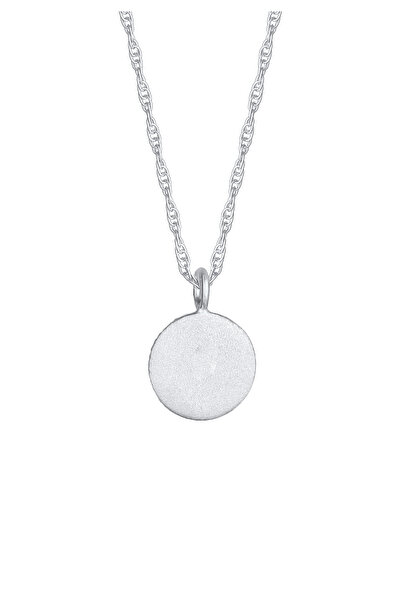 ELLI Dámský náhrdelník s přívěskem a šňůrkou, kulatý, s přívěskem, slunce, vintage trend, stříbro 925