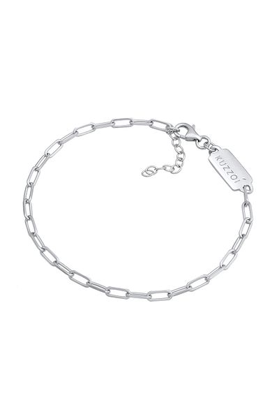KUZZOI Armband Herren Kettenoptik Oval Aus 925 Sterling Silber
