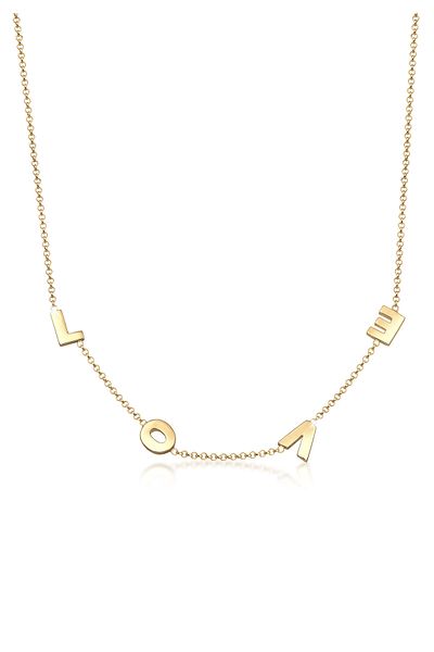 ELLI Necklace Love Wording Pendant 925 Sterling Silver