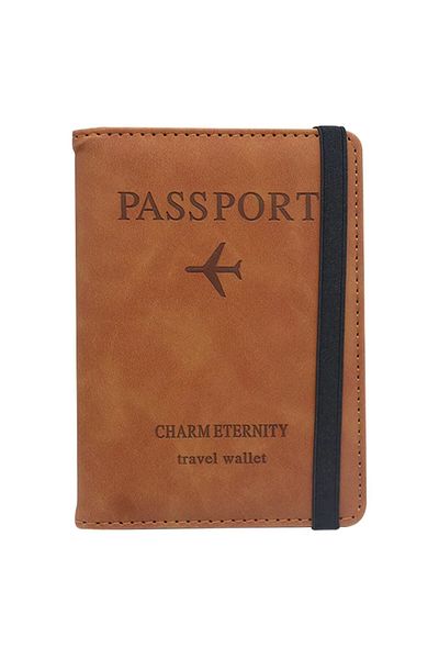 OEM Unisex passport wallet, RFID, eco-leather, cards, ID, brown, INNOVIO®, 13x11x1.3 cm