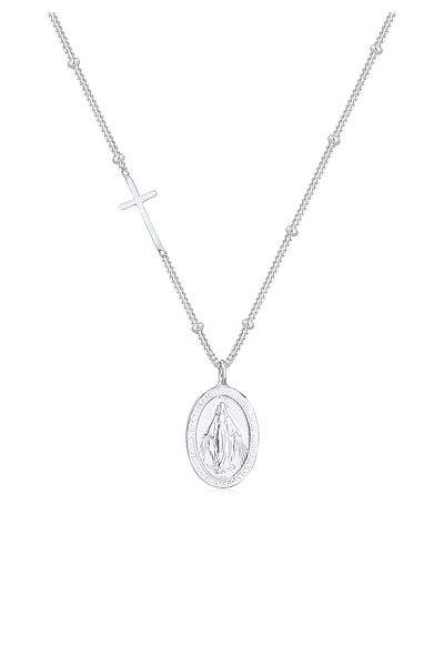ELLI Colier Ball Lanț Cruce Mary Figura din Argint 925