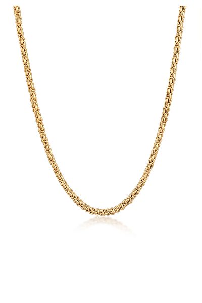 KUZZOI Halskette Bali Byzantinische Kette Oxid 925 Sterling Silber