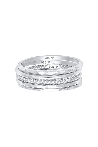 ELLI Ring Damen Band Set Stacking Minimal Trend Blogger Basic in 925 Sterling Silber