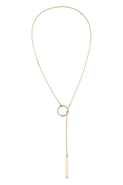 ELLI Necklace Ladies Y-chain Circle Rod Geo In 925 Sterling Silver