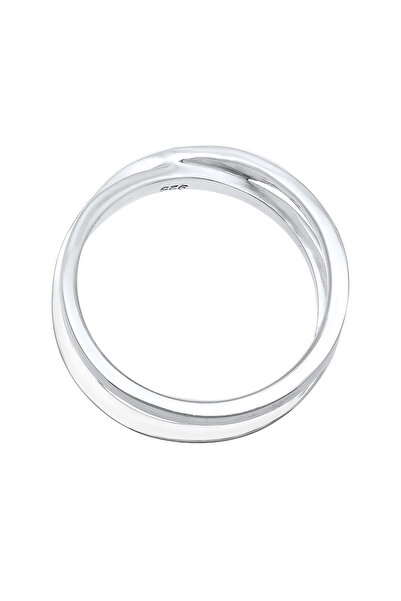 ELLI Dámský prsten s diamantovým křížem (0,02 ct) ze sterlingového stříbra 925