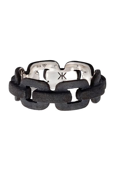 KUZZOI Ring Herren Kettenoptik Robust Aus 925 Sterling Silber