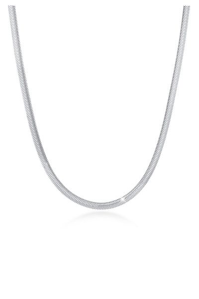 ELLI Halskette Damen Schlangenkette Flach Elegant Fischgrät Trend Blogger in 925 Sterling Silber