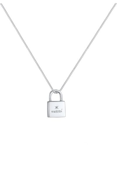 KUZZOI Halskette Herren Schloss Anhänger Symbol Trend Blogger In 925 Sterling Silber