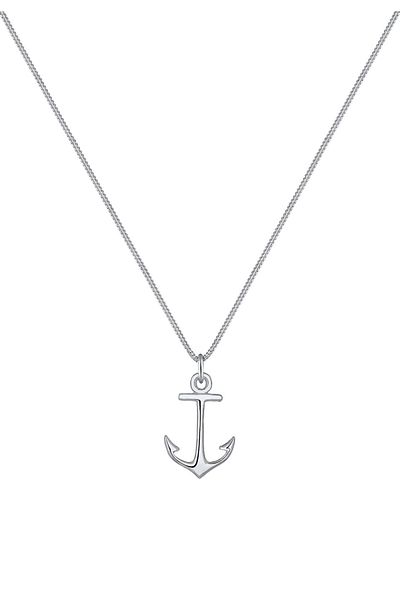 ELLI Colier Dama Cu Ancora Bordura Pandantiv Maritim In Argint Sterling 925