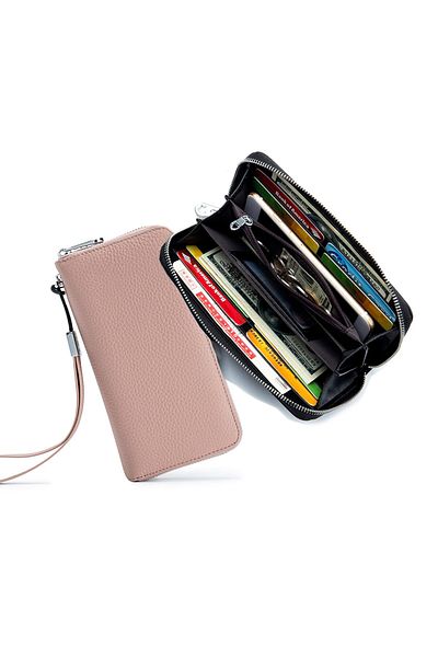 OEM Women's wallet, vienod, Genuine leather, RFID, 19.5x10.5x2.2cm, Pink