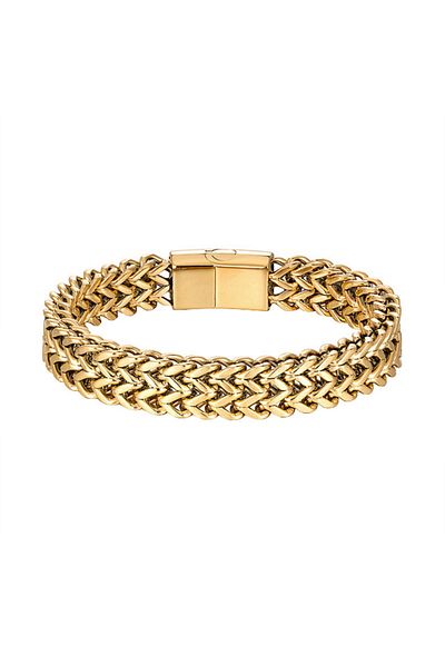 REDz Accessories Double Link Bracelet, Men, Stainless-steel, Gold