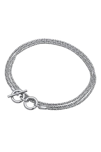 KUZZOI Armband Herren Kordel Halskette T-Bone Massiv Robust Oxidiert In 925 Sterling Silber