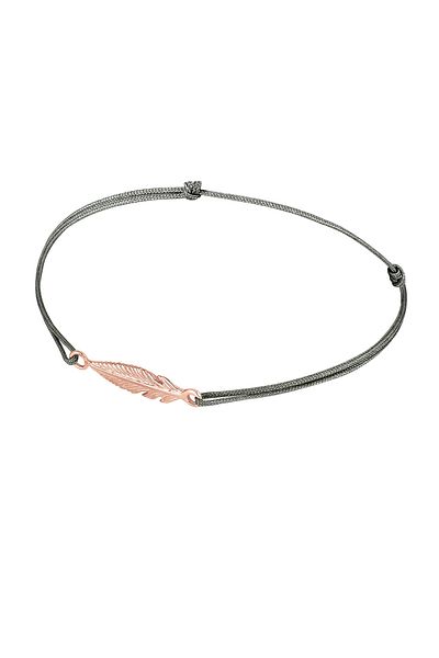 ELLI Armband Feder Boho Hippie Festival Nylonband 925er Silber